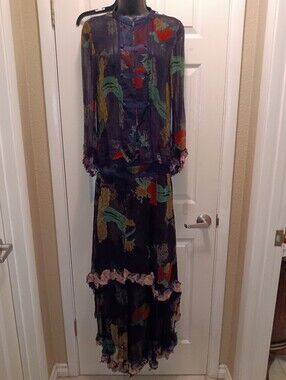 Nataya Vintage 2 Pc Sheer Top Pantaloon Skirt Pants Art To Wear NO Low OFFERS!!!